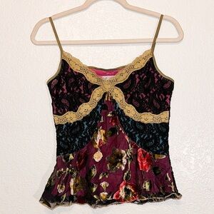 Young Essence Y2K Retro 90s Layering Lace Trim Top S